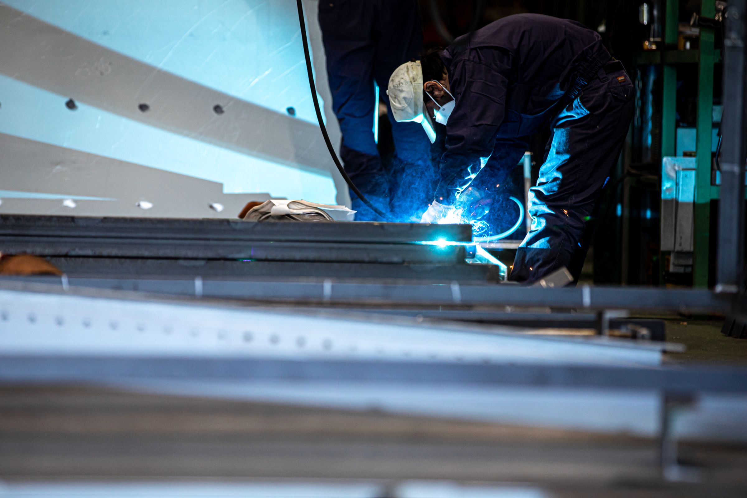 最後は溶接です。